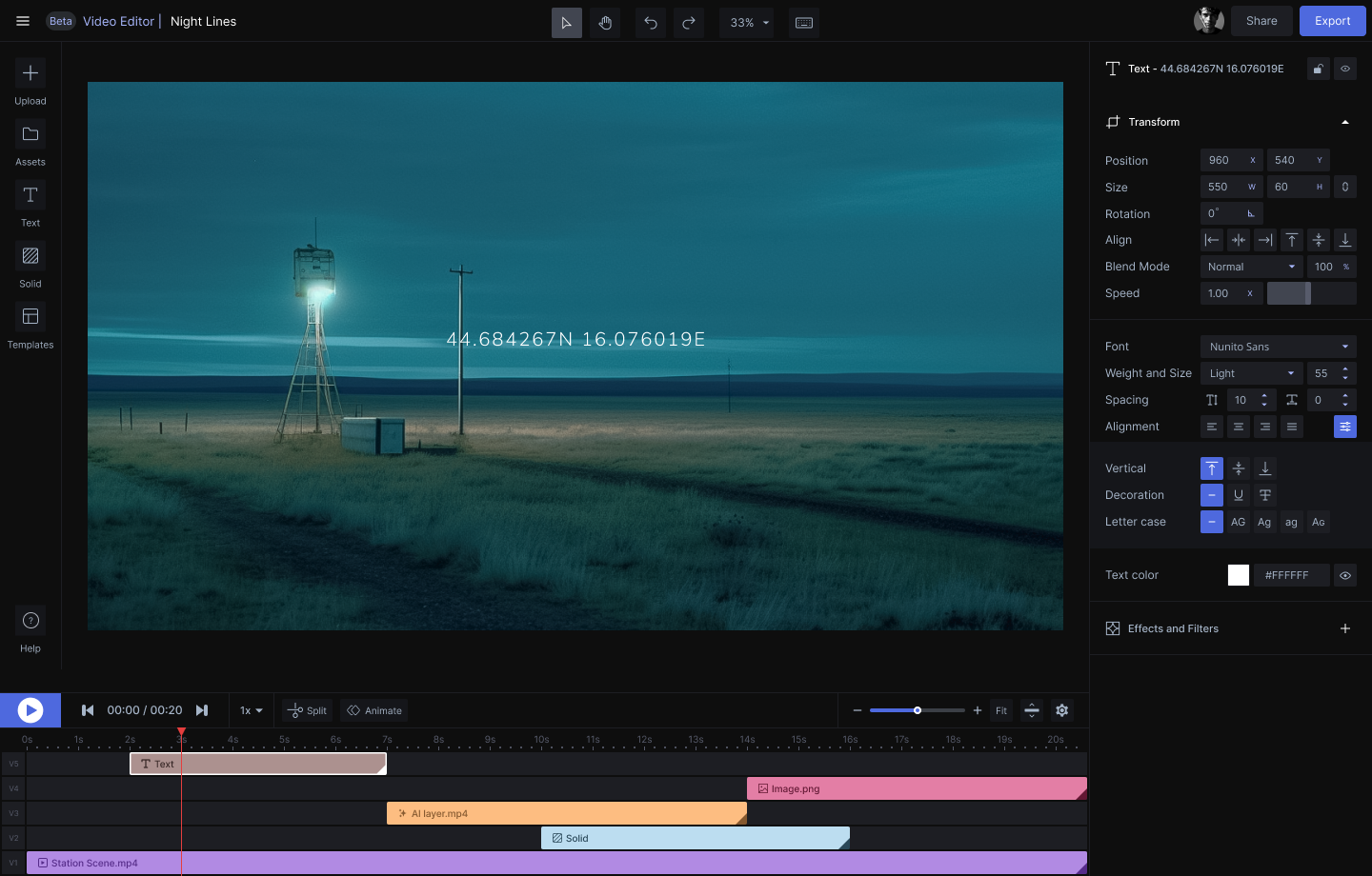 Runway Video Editor – Text